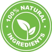 100% Natural Ingredients seal from the GLPro seller&rsquo;s artwork